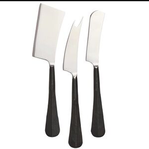 NWT Simon Pearce Woodbury Cheese Knife Set — Black